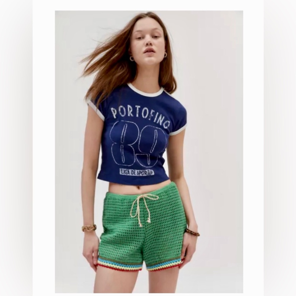 Urban Outfitters BDG Baja Crochet Shorts Size Large NWT